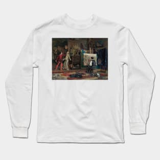 In The Artist's Studio by Julius LeBlanc Stewart Long Sleeve T-Shirt